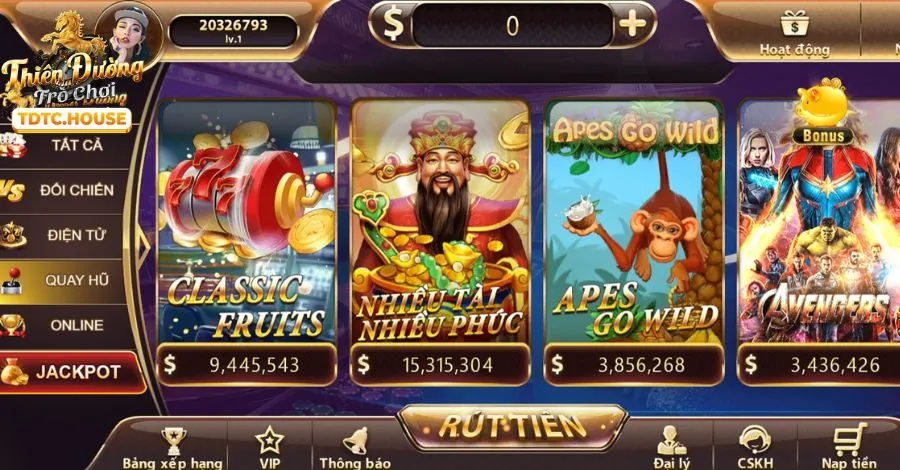 Ưu đãi trò chơi casino và nổ hũ FU88